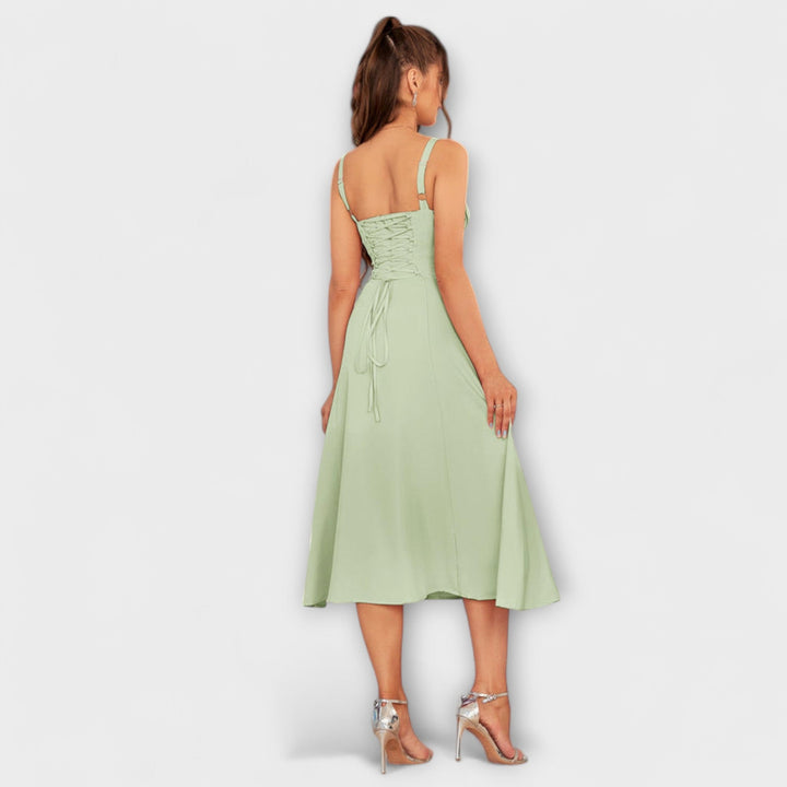 Nada - Roza top haljina s detaljem proreza