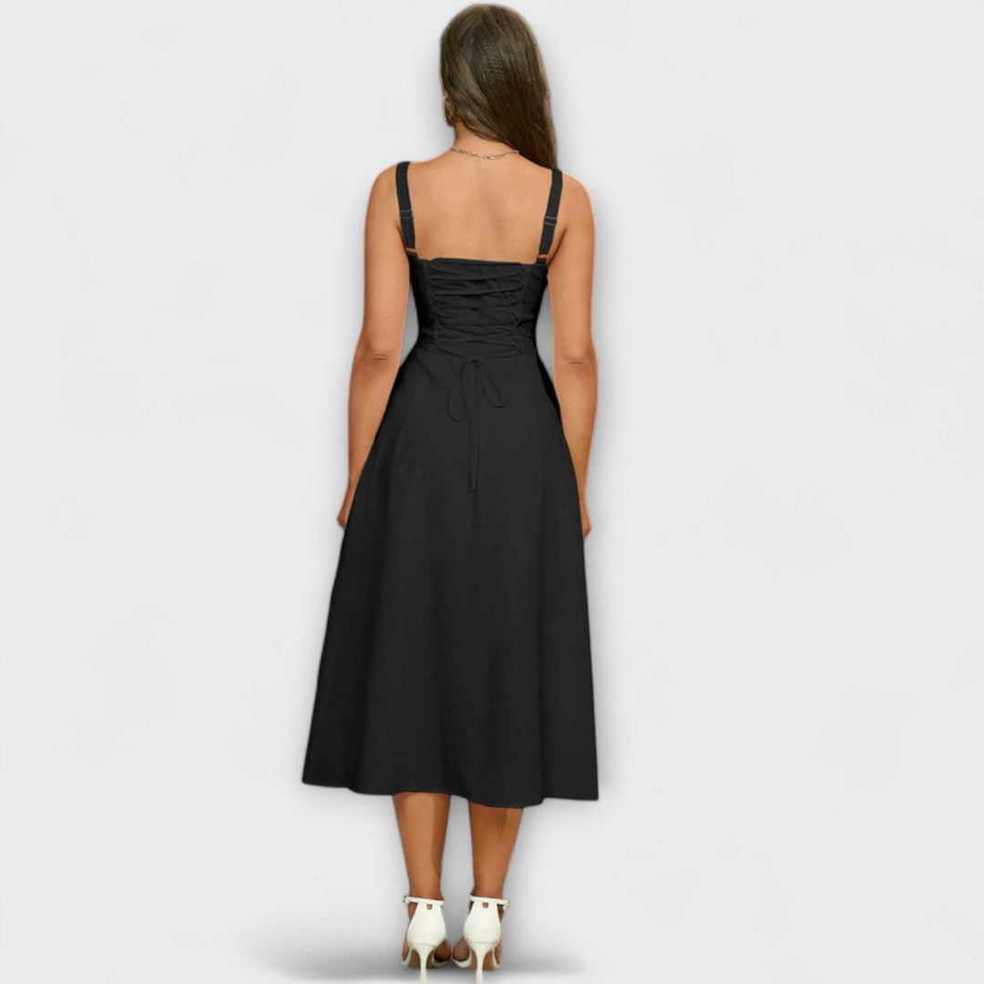 Nada - Roza top haljina s detaljem proreza