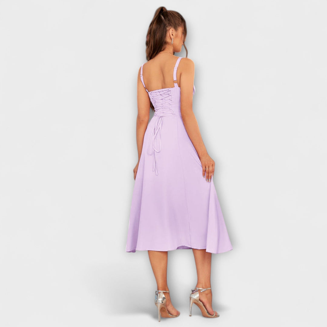 Nada - Roza top haljina s detaljem proreza