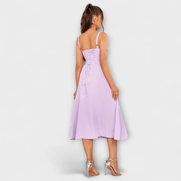 Nada - Roza top haljina s detaljem proreza