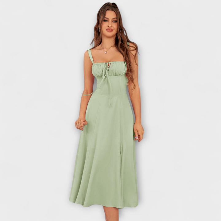 Nada - Roza top haljina s detaljem proreza