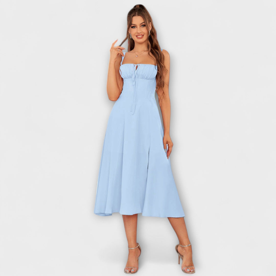 Nada - Roza top haljina s detaljem proreza