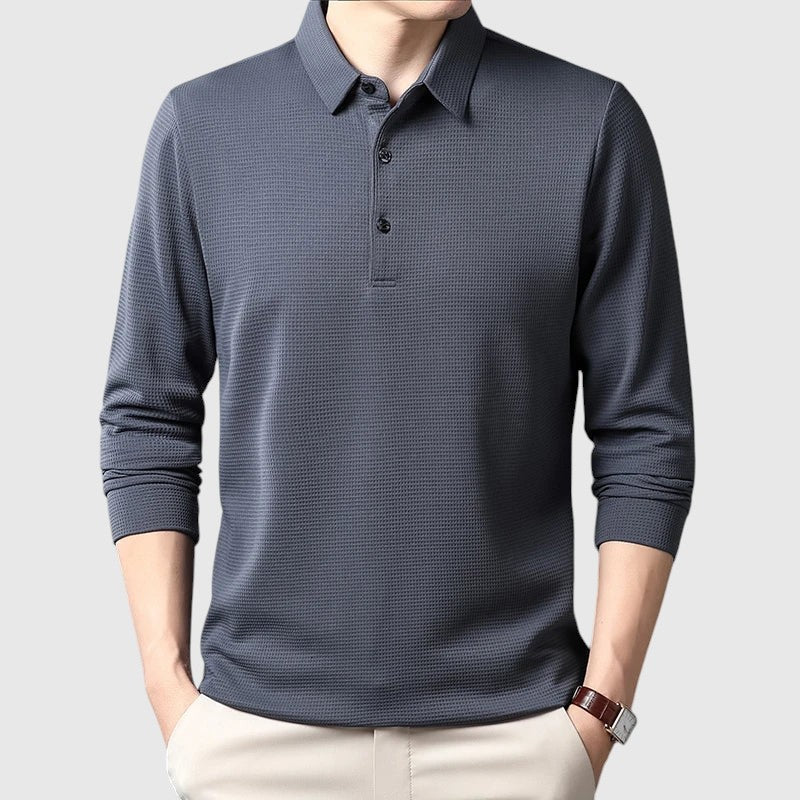 Libuše - Elegantna muška polo majica s dugim rukavima