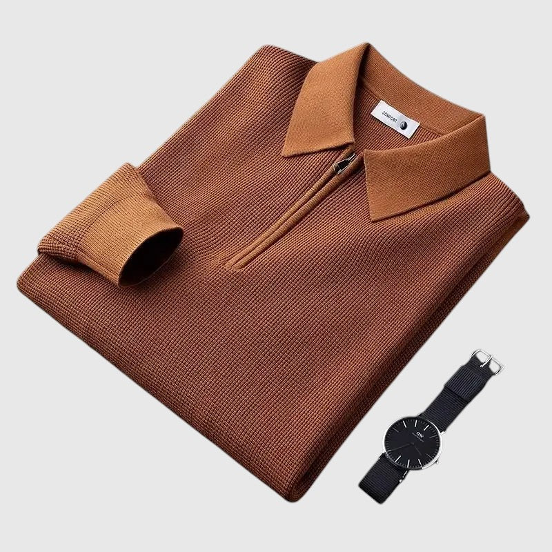 Libuše - Elegantna muška majica s patentnim zatvaračem