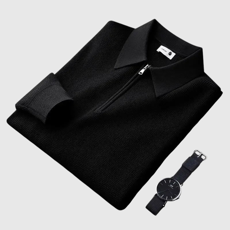 Libuše - Elegantna muška majica s patentnim zatvaračem