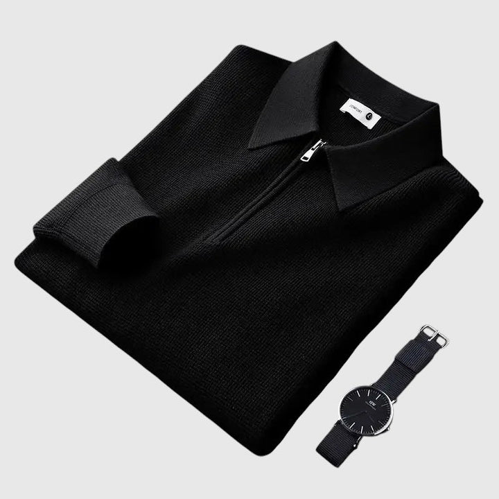 Libuše - Elegantna muška majica s patentnim zatvaračem