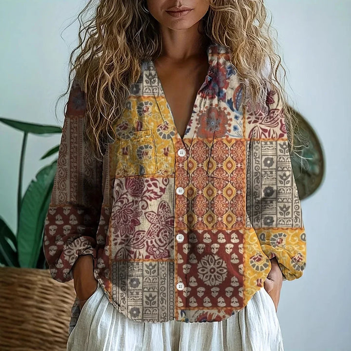 Sofia – Ležerna bluza s prirodnim uzorkom