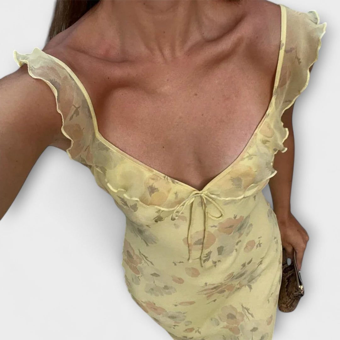 Kryptografski cvjetni uzorak Maxi haljina