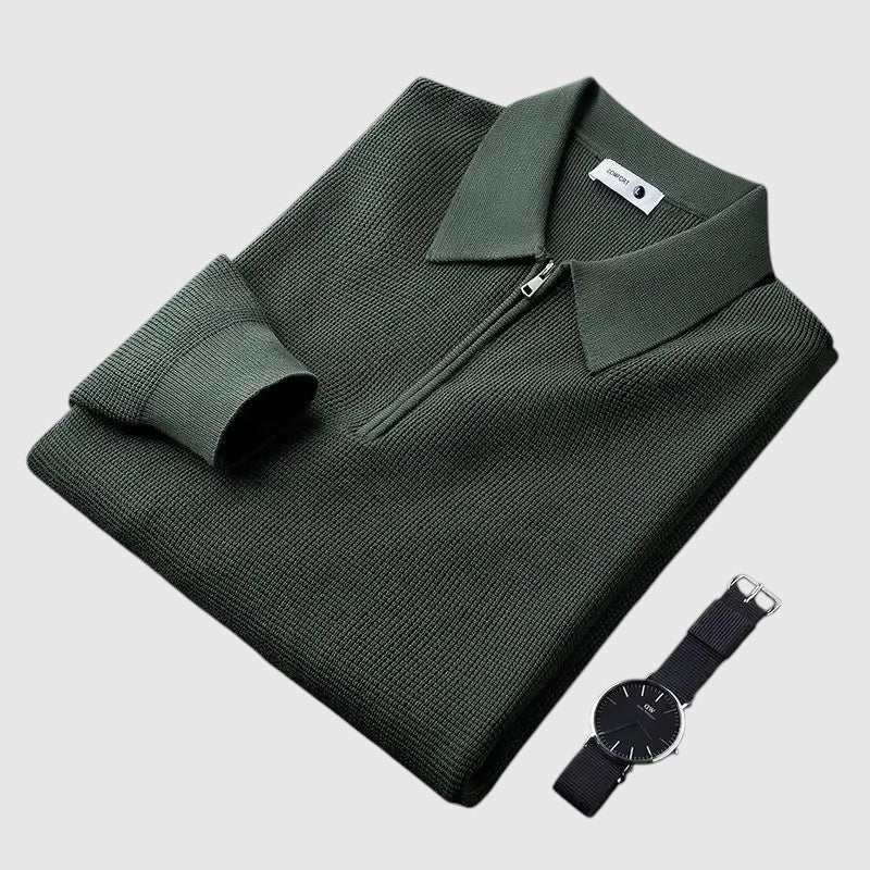 Libuše - Elegantna muška majica s patentnim zatvaračem