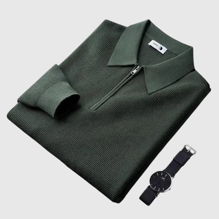 Libuše - Elegantna muška majica s patentnim zatvaračem