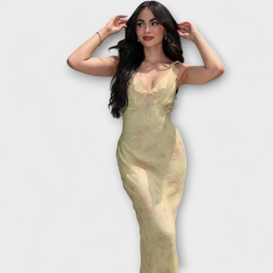 Kryptografski cvjetni uzorak Maxi haljina