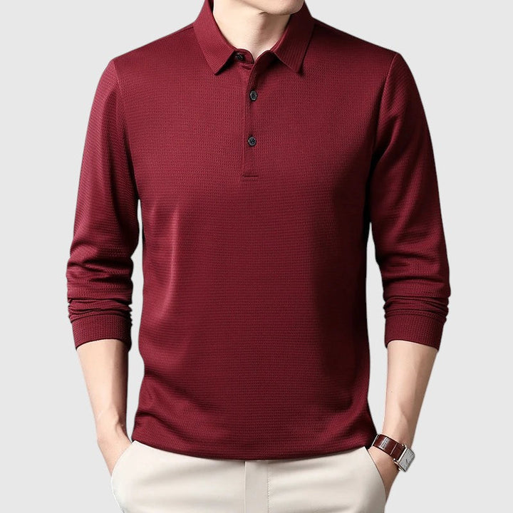 Libuše - Elegantna muška polo majica s dugim rukavima