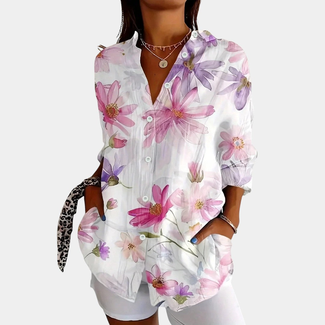 Nika – Ljetna bluza s živahnim uzorkom