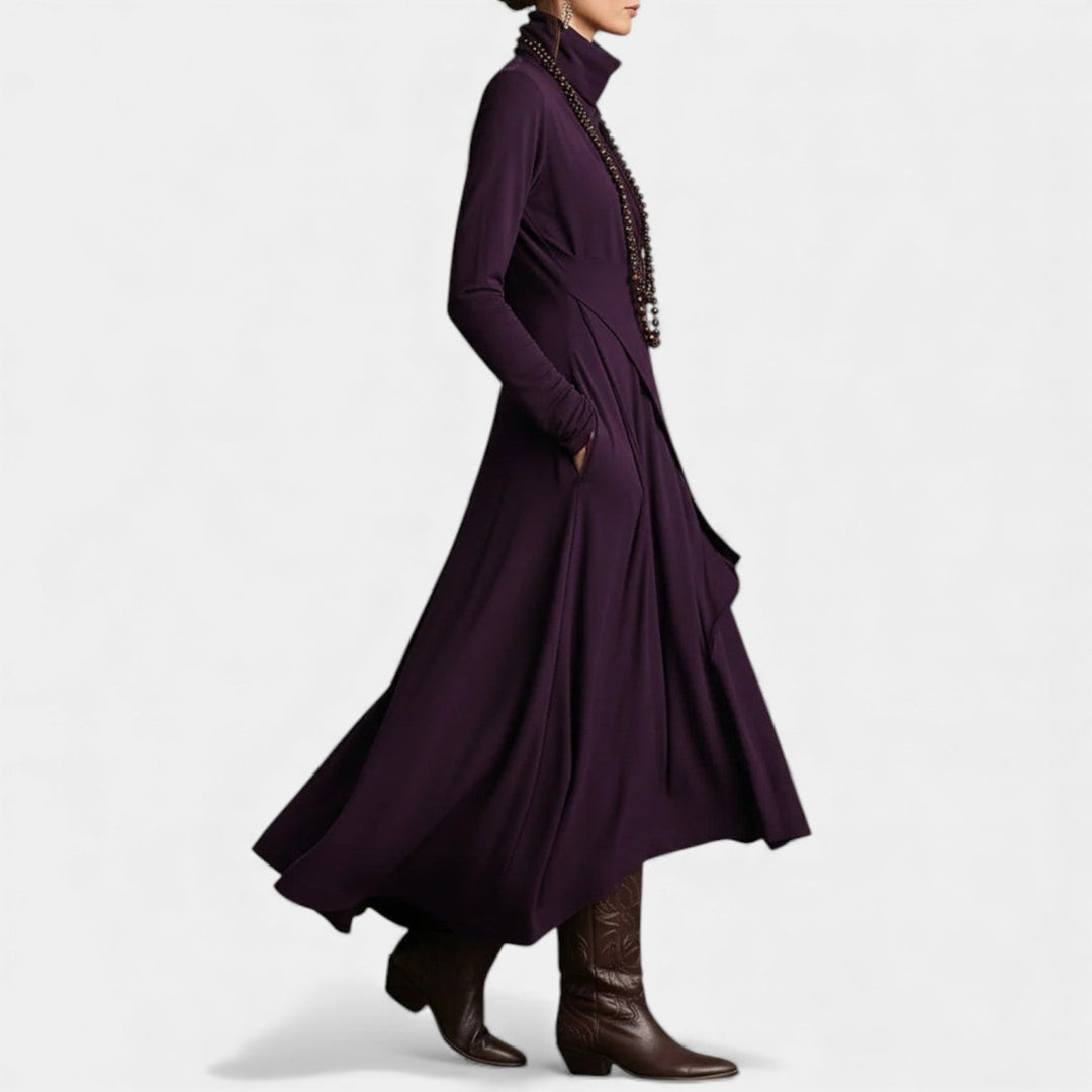 Julija – Asimetrična maxi haljina s drapiranim detaljima