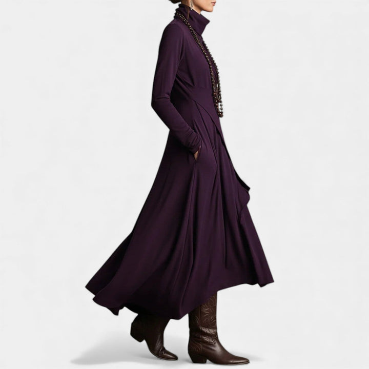 Julija – Asimetrična maxi haljina s drapiranim detaljima