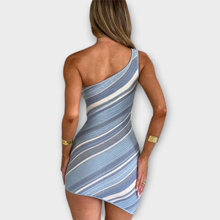 Kira - Trendy Mini Haljina na Jedno Rame