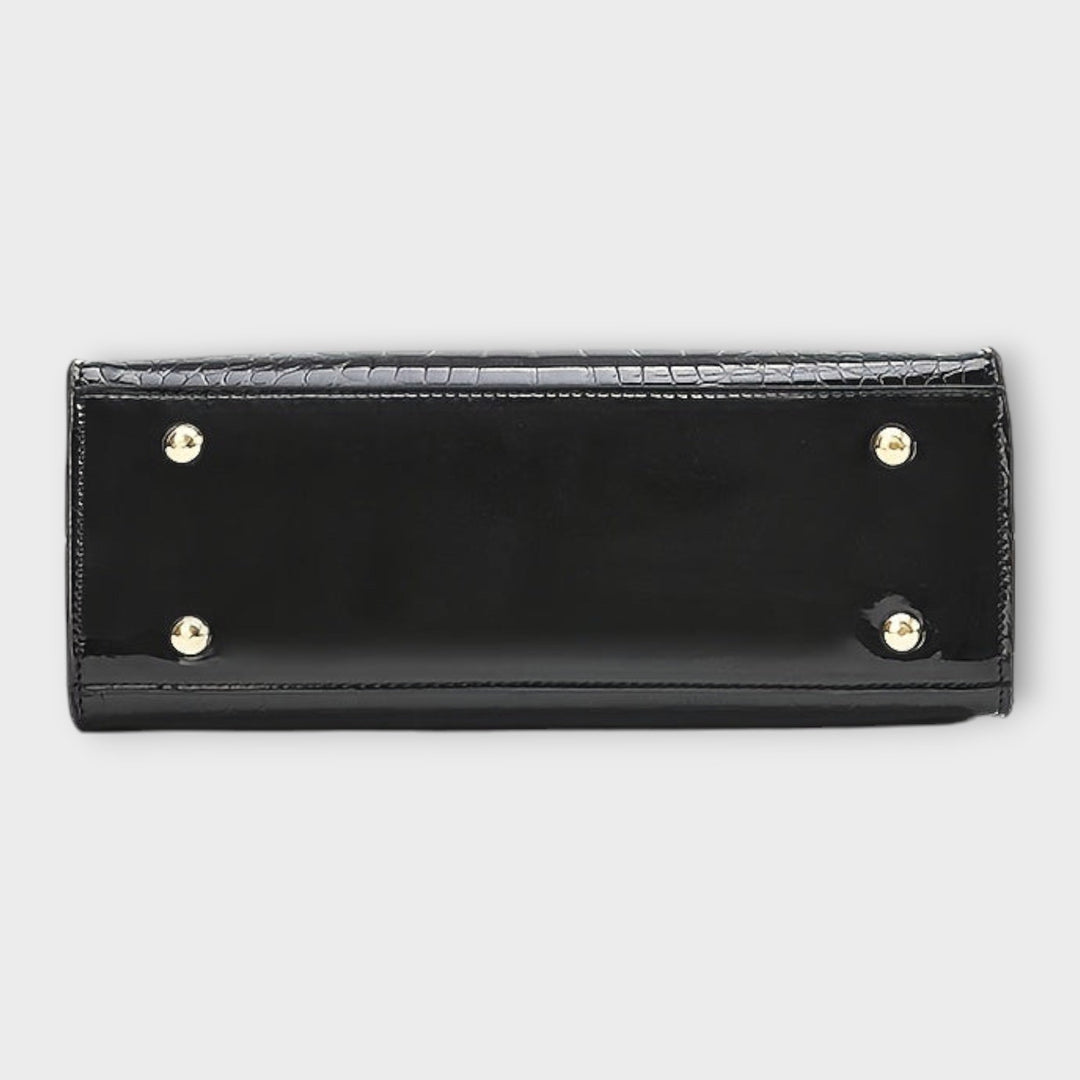 Cécile. - Sjajna torbica s uzorkom krokodila