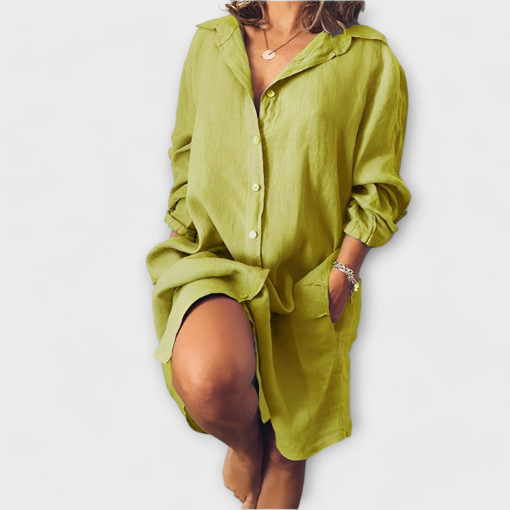 Priložnostna lanena bluza za svakodnevno nošenje