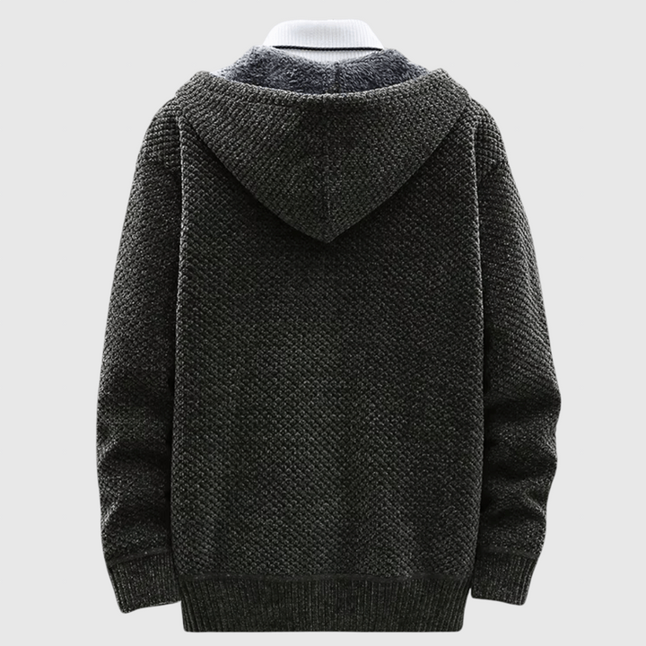 Mojmír – Pleteni plašt s kapuljačom