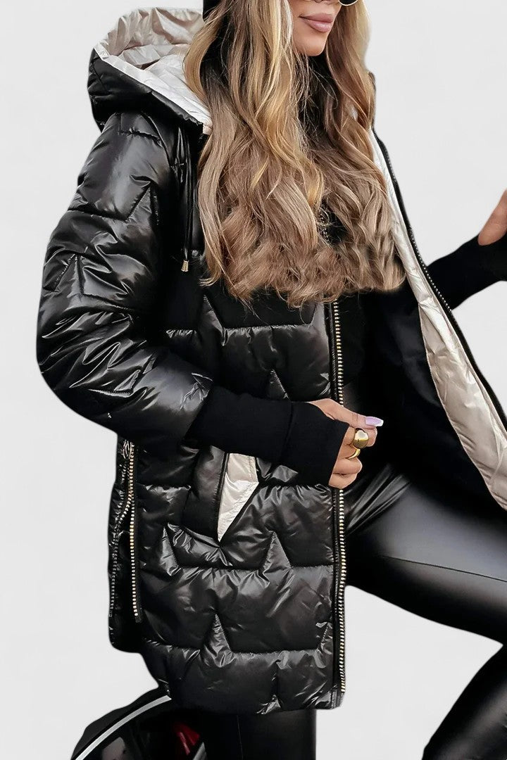 Neja – Duga pufast jakna s kapuljačom