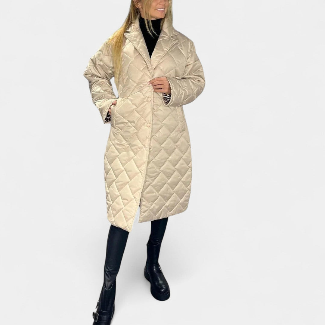 Nina – Dvostrani ženski kaput s leopardim uzorkom