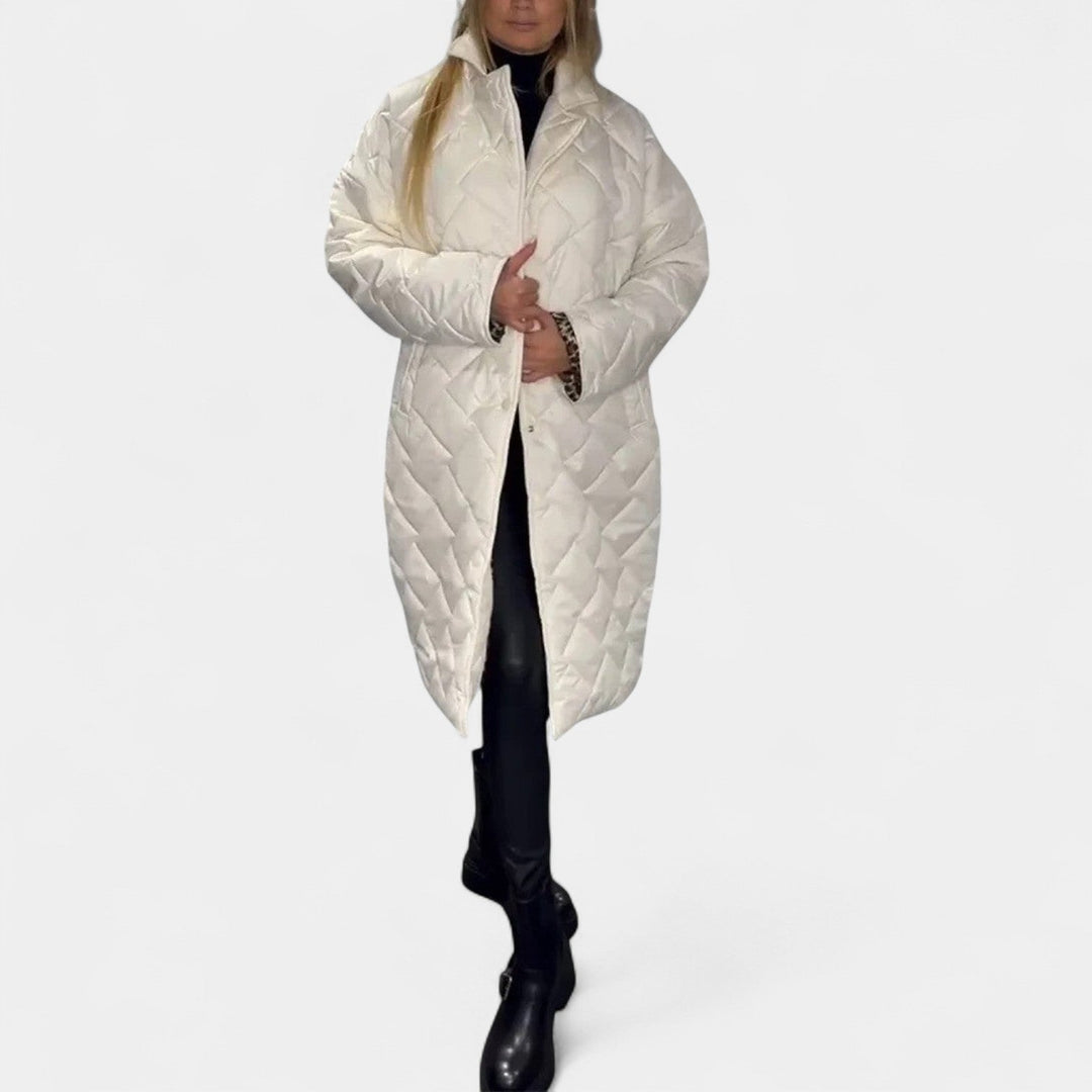 Nina – Dvostrani ženski kaput s leopardim uzorkom