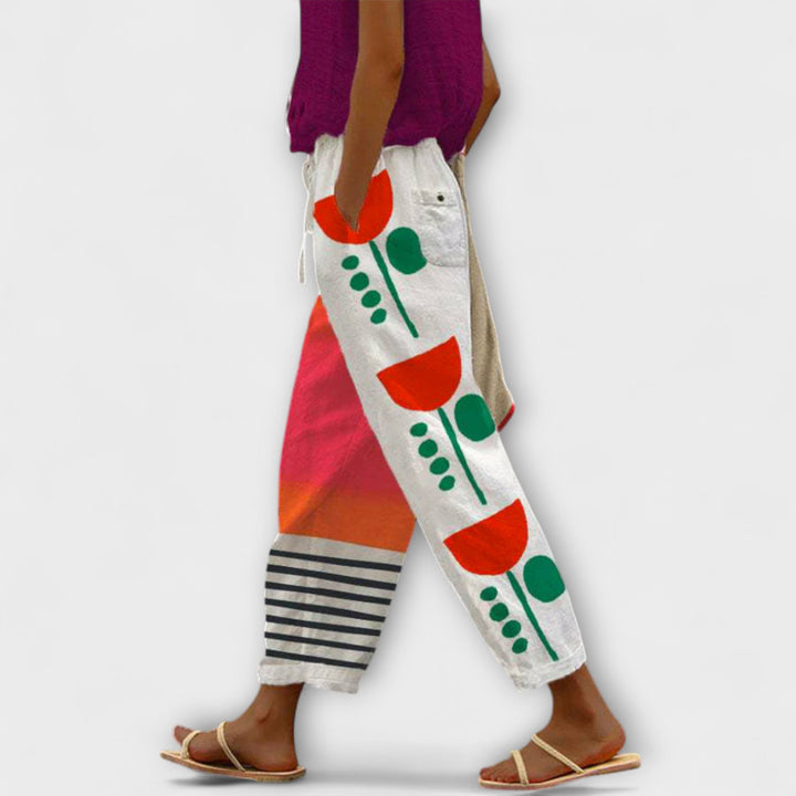 Airish - Izrazite potiskane široke hlače