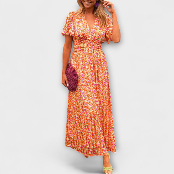 Elsie - Klasična haljina s V izrezom