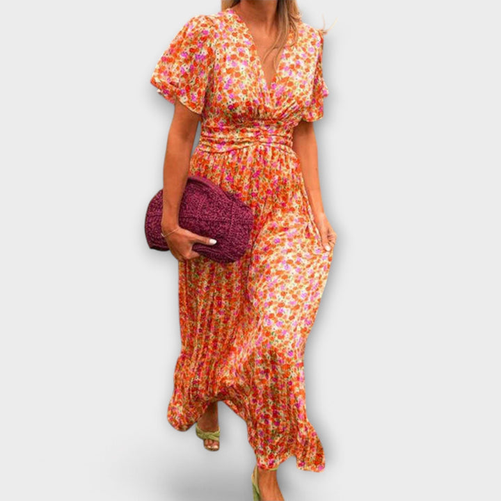 Elsie - Klasična haljina s V izrezom