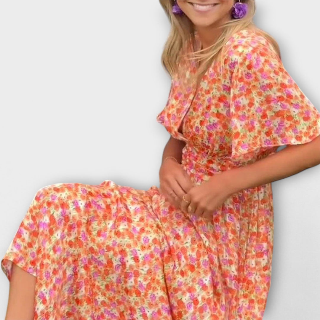 Elsie - Klasična haljina s V izrezom