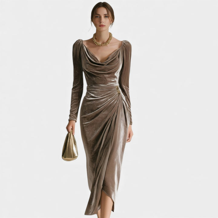 Ivona – Baršunasta midi haljina