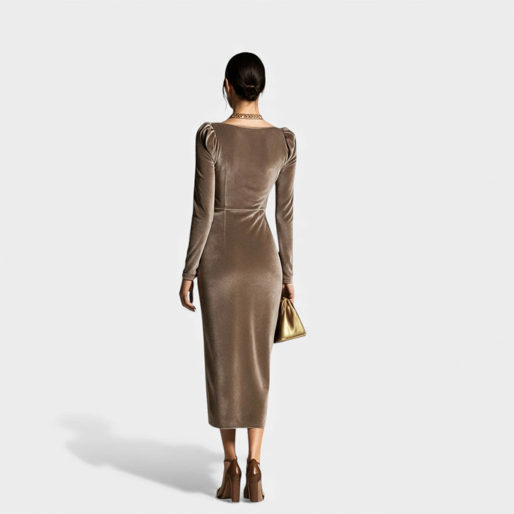 Ivona – Baršunasta midi haljina