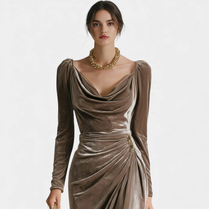 Ivona – Baršunasta midi haljina